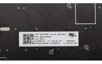 Lenovo 5N20V43622 NB_KYB CMSK-CS20,SV-BL,LTN,BEL