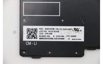 Lenovo NB_KYB CMFL-CS20,BK-NBL,LTN,058 FRA pour Lenovo ThinkPad P14s Gen 1 (20S4/20S5)