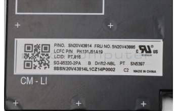 Lenovo 5N20V43886 NB_KYB CMFL-CS20,BK-NBL,LTN,POR