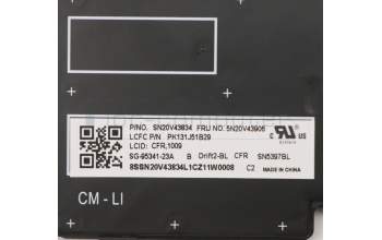 Lenovo NB_KYB CMFL-CS20,BK-BL,LTN,058 FRA pour Lenovo ThinkPad P14s Gen 1 (20S4/20S5)
