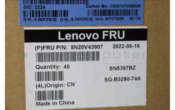 Lenovo NB_KYB CMFL-CS20,BK-BL,LTN,LA SPA pour Lenovo ThinkPad P14s Gen 1 (20S4/20S5)