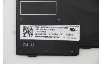 Lenovo 5N20V43928 NB_KYB CMFL-CS20,BK-BL,LTN,UKE