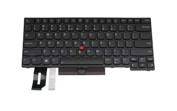 5N20V43929 original Lenovo clavier US (anglais) noir/noir avec rétro-éclairage et mouse stick