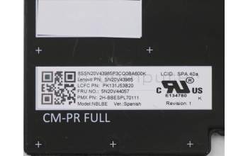 Lenovo NB_KYB CMFL-CS20,BK-BL,PMX,SPA pour Lenovo ThinkPad P14s Gen 1 (20S4/20S5)