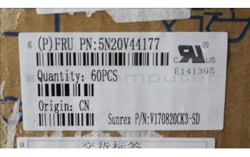 Lenovo 5N20V44177 NB_KYB CMFL-CS20,BK-NBL,SRX,SWE/FIN