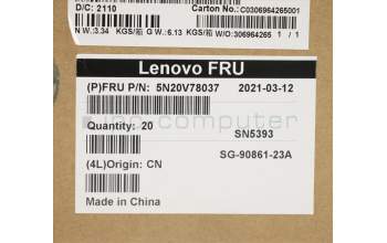 Lenovo NB_KYB CMNM-CS20,BK-NBL,LTN,058 FRA pour Lenovo ThinkPad P15s (20T4/20T5)