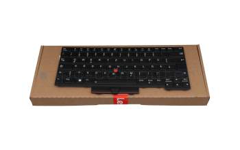 5N20W67843 original Lenovo clavier DE (allemand) noir/noir avec rétro-éclairage et mouse stick