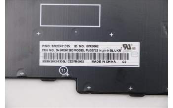 Lenovo 5N20X01383 Interne Tastatur, Ukraine, schwarz, Ohne_Hintergrundbeleuchtung, mit Ziffernblock