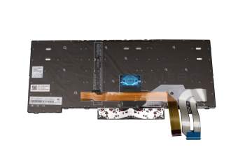 5N20X70347 original Lenovo clavier UK (anglais) noir/noir avec rétro-éclairage et mouse stick