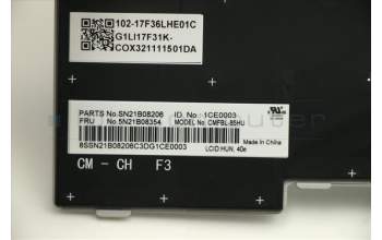 Lenovo 5N21B08354 Interne Tastatur, Ungarisch, grau, Hintergrundbeleuchtung