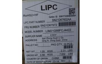 Lenovo 5N21D67972 NB_KYB CS22 FL TOP,BK-BL,CHY,058 FRA