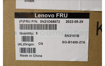 Lenovo 5N21D68072 NB_KYB CS22 FL TOP,BK-BL,LTN,BUL
