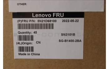 Lenovo 5N21D68100 NB_KYB CS22 FL TOP,BK-BL,LTN,UKE