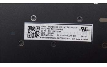 Lenovo 5N21D68138 NB_KYB CS22 FL TOP,BK-NBL,LTN,ILD