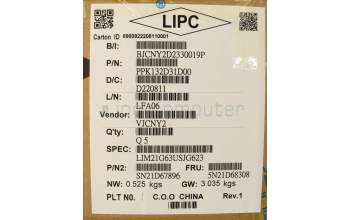 Lenovo 5N21D68308 NB_KYB CS22 FL TOP,GR-BL,CHY,ENG