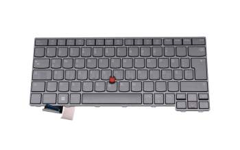 5N21D68356 original Lenovo clavier DE (allemand) gris/noir avec rétro-éclairage et mouse stick