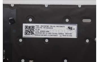 Lenovo 5N21D68379 NB_KYB CS22 FL TOP,GR-BL,LTN,NORDIC
