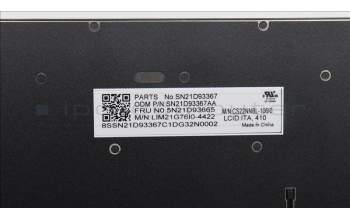 LENOVO 5N21D93665 NB_KYB CS22 NM TOP,BK-NBL,CHY,ITA