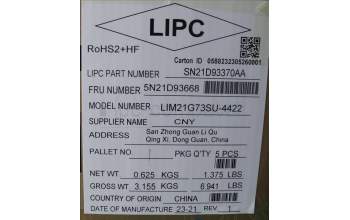 Lenovo 5N21D93668 NB_KYB CS22 NM TOP,BK-NBL,CHY,RUS