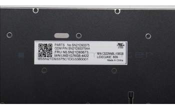 Lenovo 5N21D93673 NB_KYB CS22 NM TOP,BK-NBL,CHY,UKE