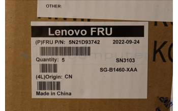 Lenovo 5N21D93742 NB_KYB CS22 NM TOP,BK-NBL,LTN,RUS