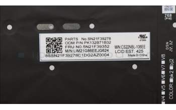 Lenovo 5N21F39352 NB_KYB CS22 P16 GR-BL,CHY,EST
