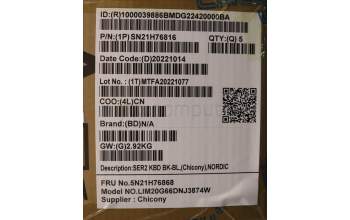 Lenovo 5N21H76868 NB_KYB SER2 KBD BK-BL,CHY,NORDIC