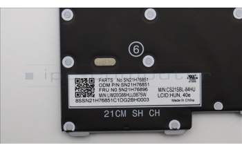 Lenovo 5N21H76896 NB_KYB SER2 KBD GR-BL,CHY,HUN