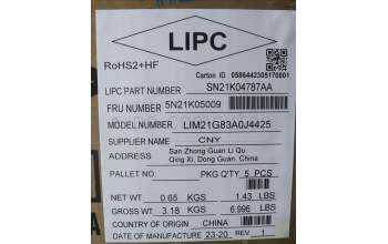 Lenovo 5N21K05009 NB_KYB CS23 NM TOP,BK-BL,CHY,ARA