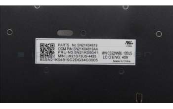 Lenovo 5N21K05041 NB_KYB CS23 NM TOP,BK-NBL,CHY,ENG