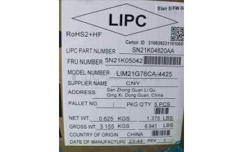 Lenovo 5N21K05042 NB_KYB CS23 NM TOP,BK-NBL,CHY,CSA