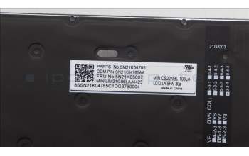 Lenovo 5N21K05054 NB_KYB CS23 NM TOP,BK-NBL,CHY,HBW