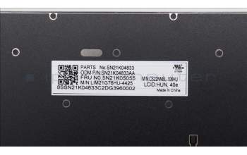 Lenovo 5N21K05055 NB_KYB CS23 NM TOP,BK-NBL,CHY,HUN