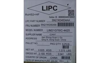 Lenovo 5N21K05056 NB_KYB CS23 NM TOP,BK-NBL,CHY,ILD