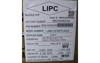 Lenovo 5N21K05059 NB_KYB CS23 NM TOP,BK-NBL,CHY,POR