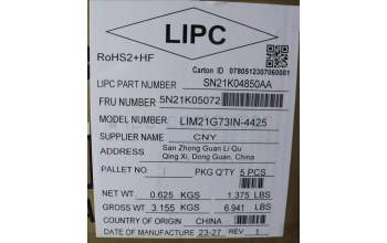 Lenovo 5N21K05072 NB_KYB CS23 NM TOP,BK-NBL,CHY,IND ENG