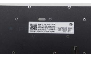 Lenovo 5N21K05072 NB_KYB CS23 NM TOP,BK-NBL,CHY,IND ENG