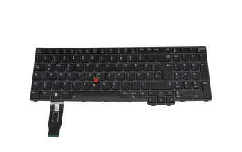5N21K05089 original Lenovo clavier DE (allemand) noir/noir avec rétro-éclairage et mouse stick