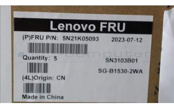 LENOVO 5N21K05093 Keyb T16/P16s G2 /P16v G1 /L15 G4 IS - BL