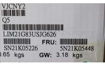 Lenovo 5N21K05448 NB_KYB CS23 NM TOP,GR-BL,CHY,ENG