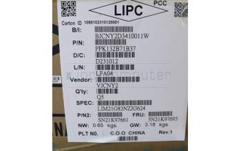 Lenovo 5N21K97693 NB_KYB CS22 P16 GR-BL,CHY,MAO