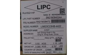 Lenovo 5N21M38472 NB_KYB 4C4TT50N-BK-CHY-HBW