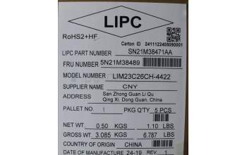 Lenovo 5N21M38489 NB_KYB 4C4TT50N-BK-CHY-SWS