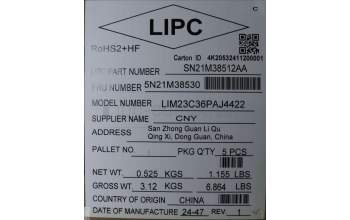 Lenovo 5N21M38530 NB_KYB 4C4TT50B-BK-CHY-BRL