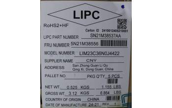 Lenovo 5N21M38556 NB_KYB 4C4TT50B-BK-CHY-NOR