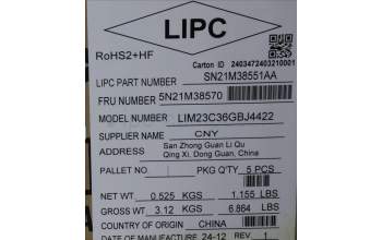 Lenovo 5N21M38570 NB_KYB 4C4TT50B-BK-CHY-UKE