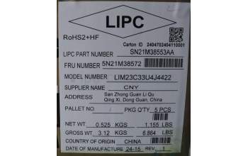 Lenovo 5N21M38572 NB_KYB 4C4TT50B-BK-CHY-EURO ENG