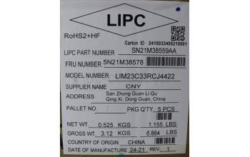 Lenovo 5N21M38578 NB_KYB 4C4TT50B-BK-CHY-TC