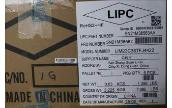 Lenovo 5N21M38582 NB_KYB 4C4TT50B-BK-CHY-TUR F