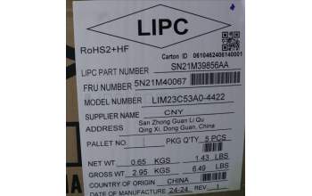 Lenovo 5N21M40067 NB_KYB 4C6TT50N-BK-CHY-ARA